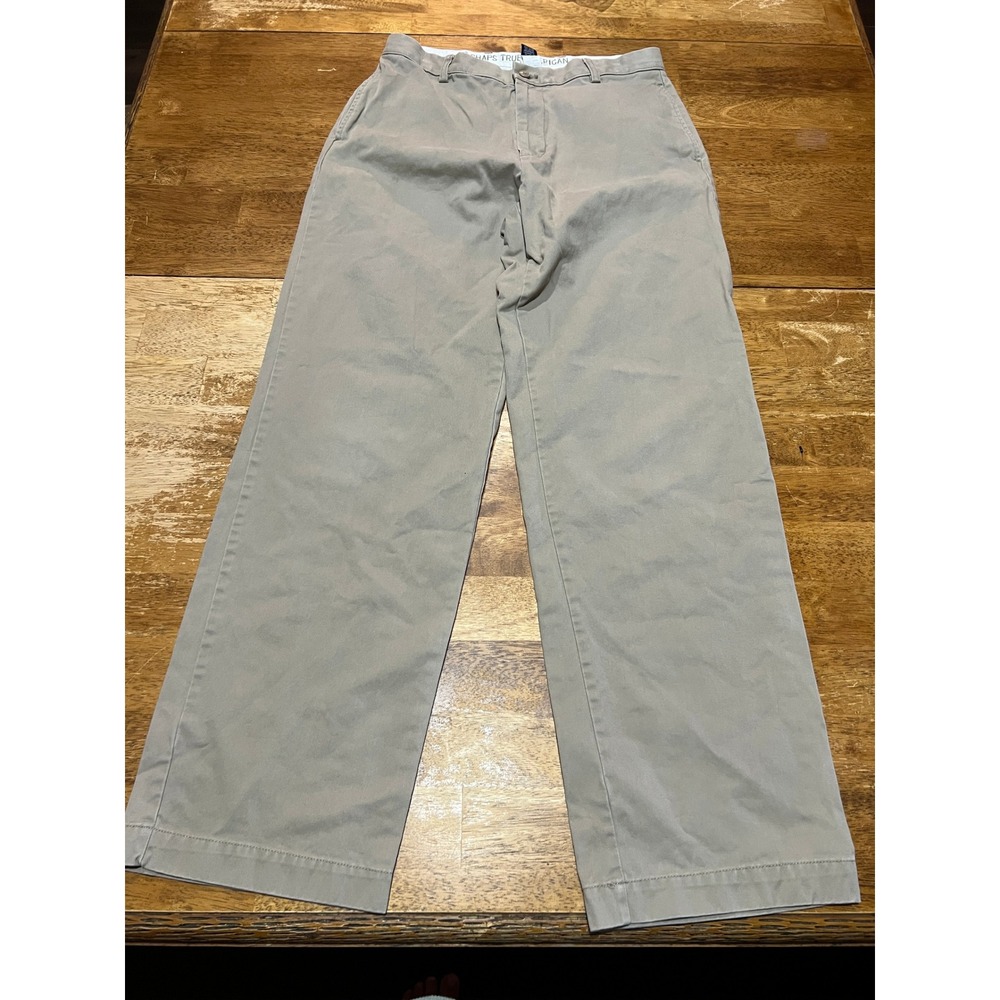 Chaps True American Chino Mens Pants Size 32x34 Beige Khakis Straight Leg